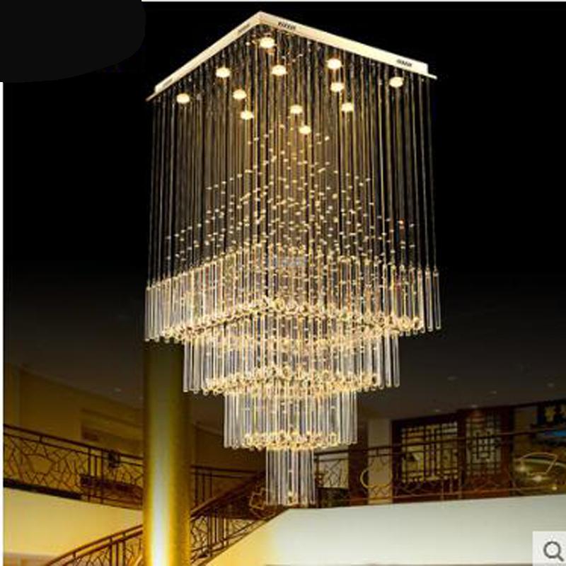 Ceiling Lights Square Crystal Chandelier Ideas Hall Villa Duplex Stair Lamp Long Living Room Restaurant Modern Atmosphere
Ceiling Lights Square Crystal Chandelier Ideas Hall Villa Duplex Stair Lamp Long Living Room Restaurant Modern Atmosphere