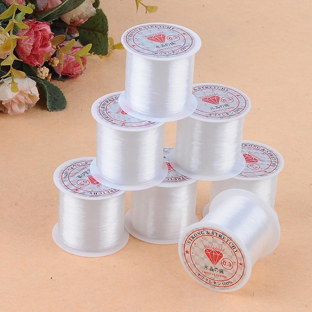40M (43Yard) flat Elastic Crystal Stretch String Polyester Cord For Jewelry Make bracelet Kralen Wire Craft Accessories