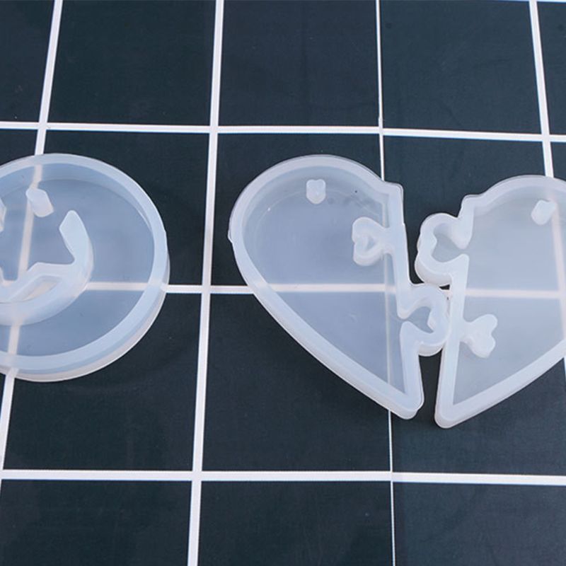 5 5-Pcs Star Moon/Cat Footprint/Love Heart Jewelry Silicone Paint With Gat For Polymer Clay, Crafting, Hars Epoxy, Hanger Diy