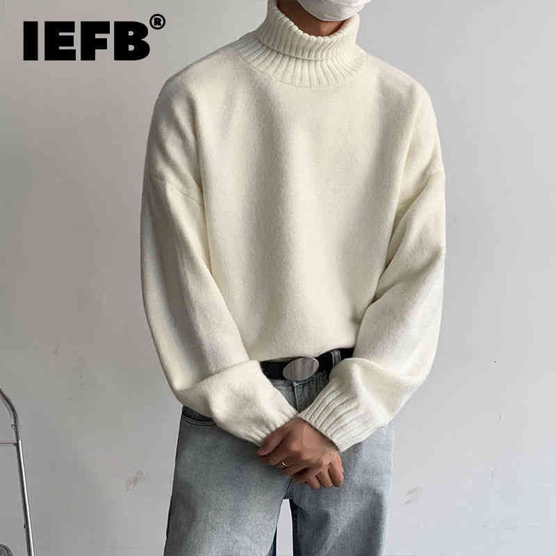 iefb men's autumn and winter white turtleneck sweater trendy male korean trend ins loose knitwear casual pulloer 9y9469, Black
iefb men's autumn and winter white turtleneck sweater trendy male korean trend ins loose knitwear casual pulloer 9y9469, Black