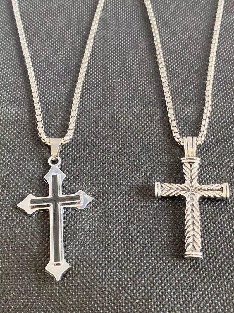Pendant Necklaces Fashion Vintage Style Cross Necklace. Suitable For Men And Women Stainless Steel Necklace Gift
Pendant Necklaces Fashion Vintage Style Cross Necklace. Suitable For Men And Women Stainless Steel Necklace Gift