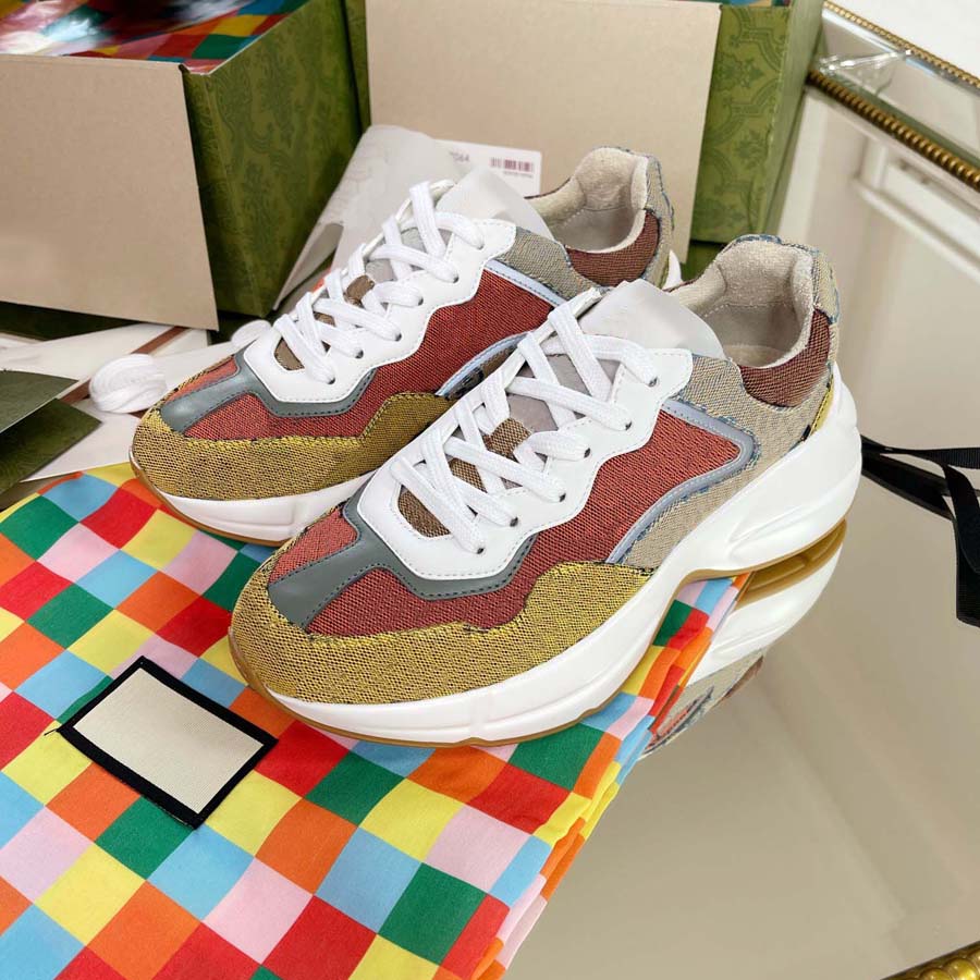 durable casual man and women shoes Rhyton Sneakers Beige Trainers Vintage Luxury Chaussures Ladies Shoe Designers Sneaker with box size 35-45 08, #21
durable casual man and women shoes Rhyton Sneakers Beige Trainers Vintage Luxury Chaussures Ladies Shoe Designers Sneaker with box size 35-45 08, #21
