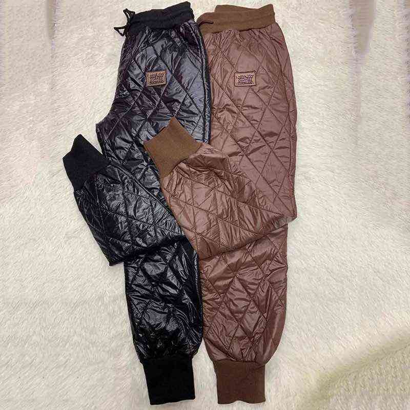 Winter Women Down Pants Plus Size 4xl Trousers Fashion Thick Warm Thermal Female High Waist Straight Cotton 211115