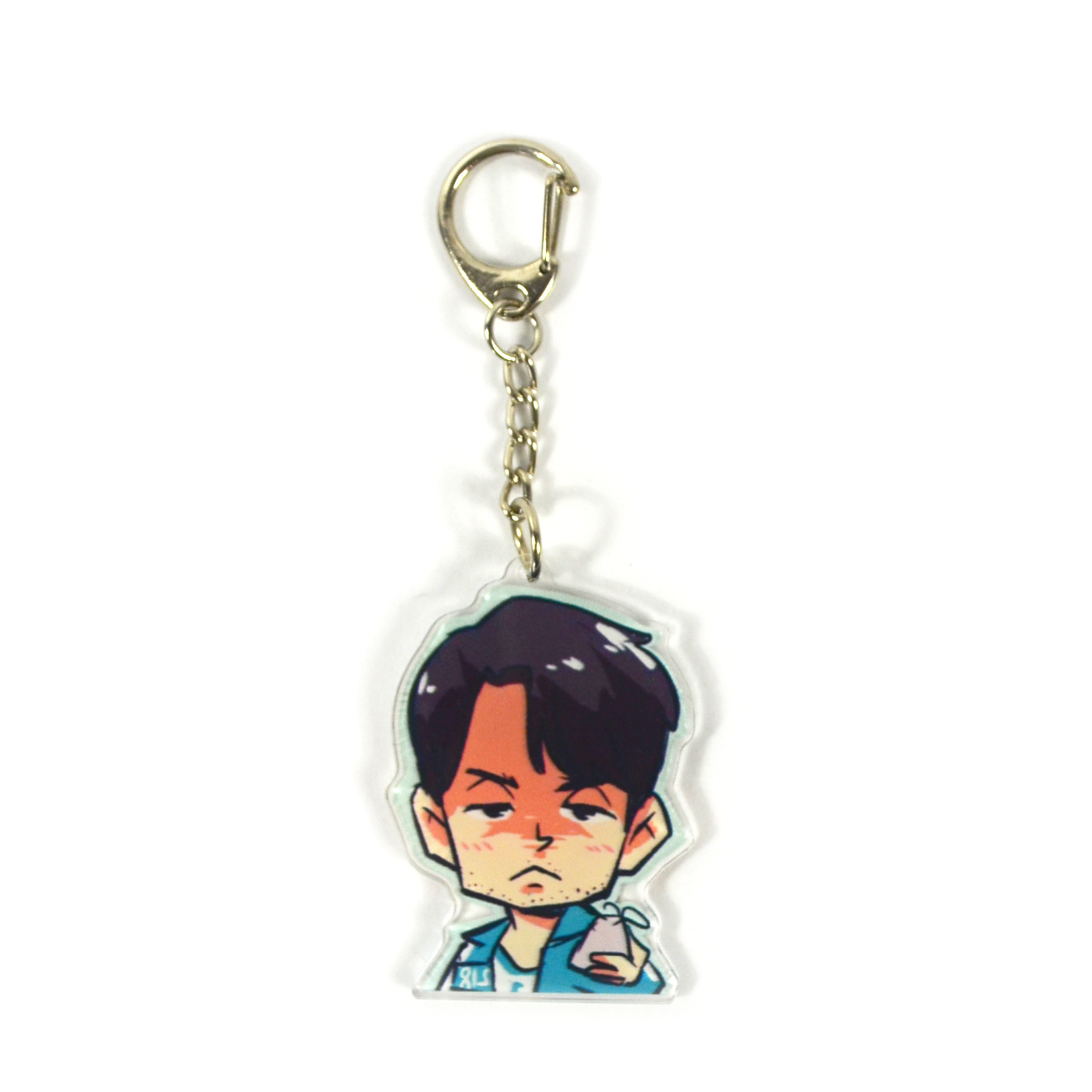 Korean Drama Acrylic Keychain Best Gift Cute Version Character Puffing Sugar 123 Wooden People Playing Marble Glass Bridge