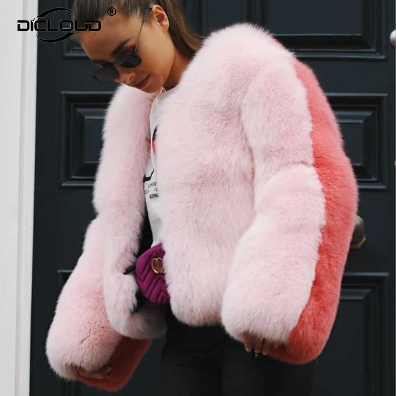 Exclusive Womens Sweet Pink Contrast Color Faux Fur Coats Luxury Design Trendy Winter Jacket Coat Women Warm Outerwears T191209, Pink fox fur coat
Exclusive Womens Sweet Pink Contrast Color Faux Fur Coats Luxury Design Trendy Winter Jacket Coat Women Warm Outerwears T191209, Pink fox fur coat