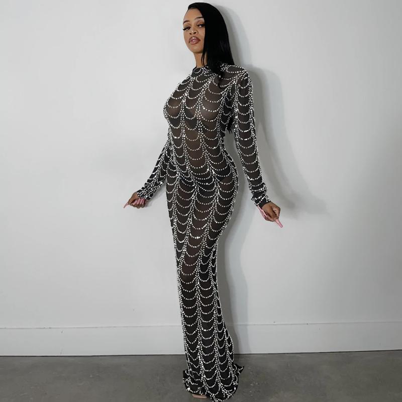 Casual Dresses 2021 Arrival Fashion Design Maxi Dress Spring Autumn Half High Collar Sheath Diamonds Transparent Office Lady, Gold
Casual Dresses 2021 Arrival Fashion Design Maxi Dress Spring Autumn Half High Collar Sheath Diamonds Transparent Office Lady, Gold