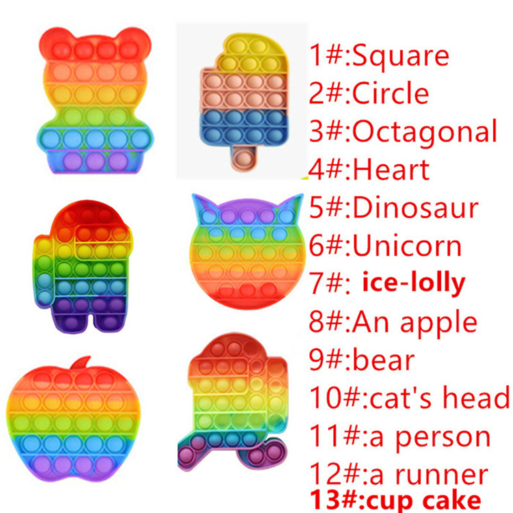Rainbow Bubble Fidget Sensory pop Toy Autism Special Needs Stress Reliever toys Adult Kids Funny Antistress with opp bags
Rainbow Bubble Fidget Sensory pop Toy Autism Special Needs Stress Reliever toys Adult Kids Funny Antistress with opp bags
