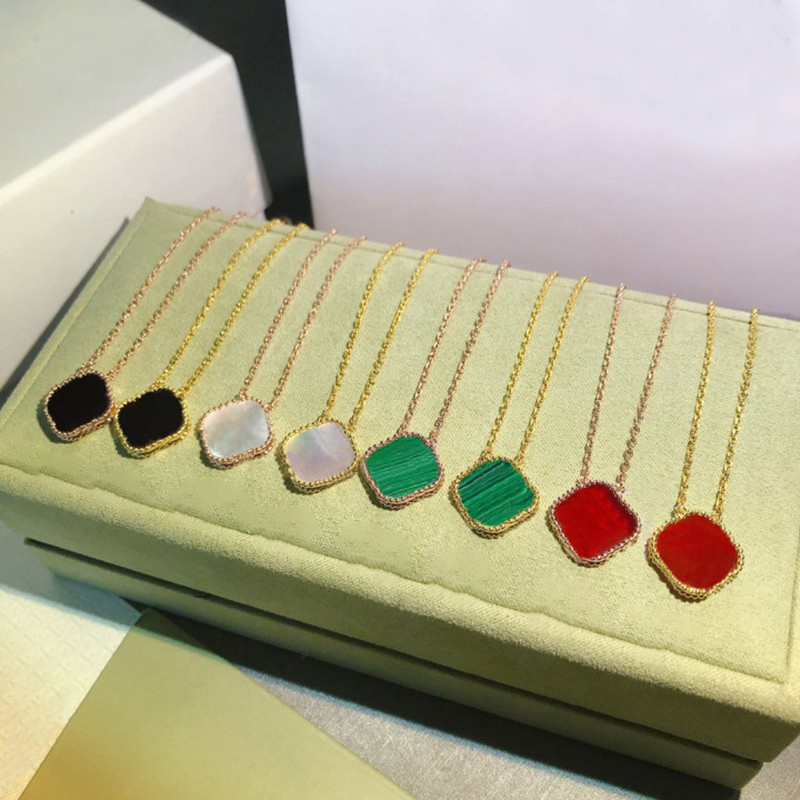 Classic Necklace Fashion Elegant four leaf Clover locket Necklaces for Woman Jewelry Pendant Highly Quality 18 Color with BOX
Classic Necklace Fashion Elegant four leaf Clover locket Necklaces for Woman Jewelry Pendant Highly Quality 18 Color with BOX