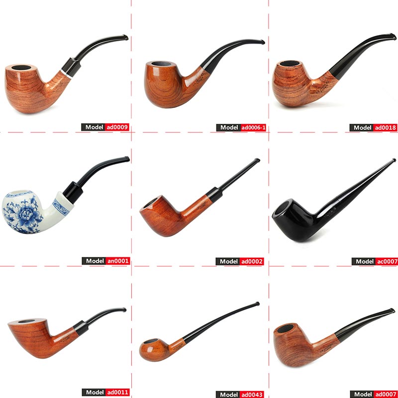 MUXIANG Classical Wood Smoking Pipe Rosewood Or Ceramic Tobacco Pipe With 3mm Or 9 mm Filter Free Accessories ad0009-aa0316S
MUXIANG Classical Wood Smoking Pipe Rosewood Or Ceramic Tobacco Pipe With 3mm Or 9 mm Filter Free Accessories ad0009-aa0316S