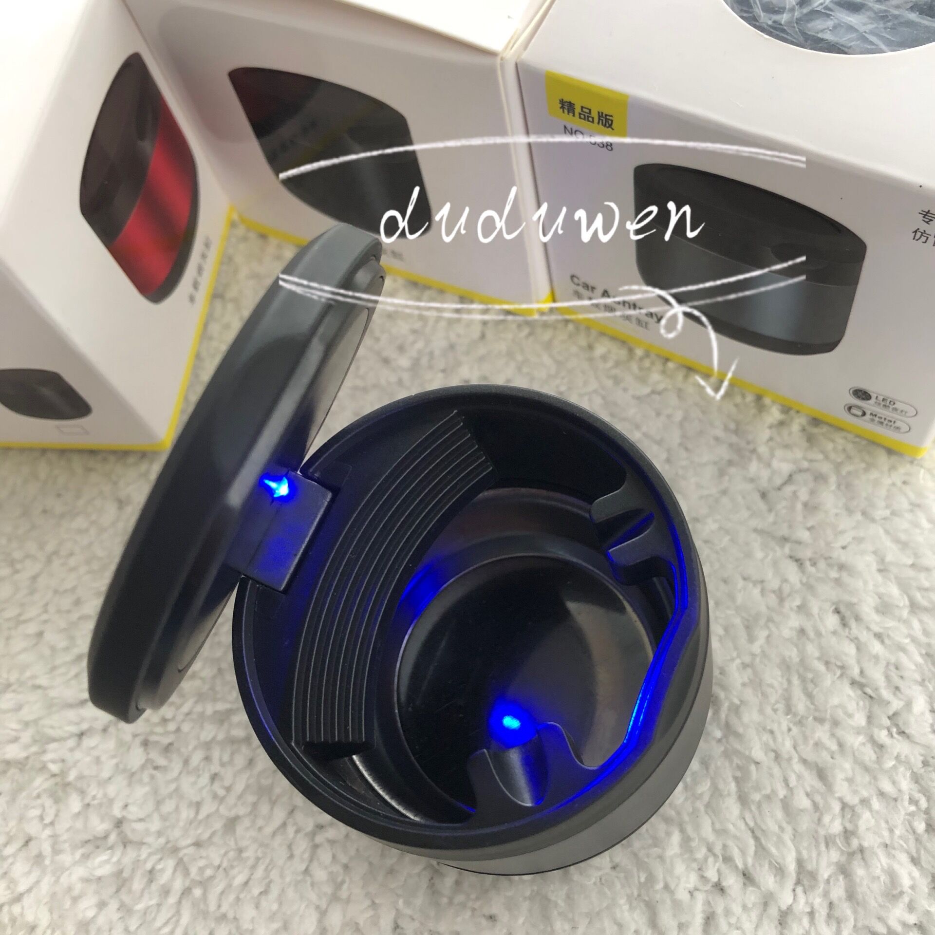 party gift 6.5X6cm Durable portablea metal ashtray car interiors black travel cigarette ash holder ashtray Car Stand with Blue LED Light
party gift 6.5X6cm Durable portablea metal ashtray car interiors black travel cigarette ash holder ashtray Car Stand with Blue LED Light