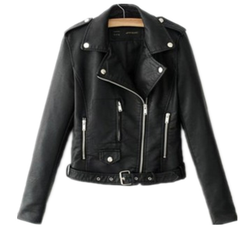 women's leather & faux fashion new motorcycle jacket short slim suit coat 0yfo, Black
women's leather & faux fashion new motorcycle jacket short slim suit coat 0yfo, Black