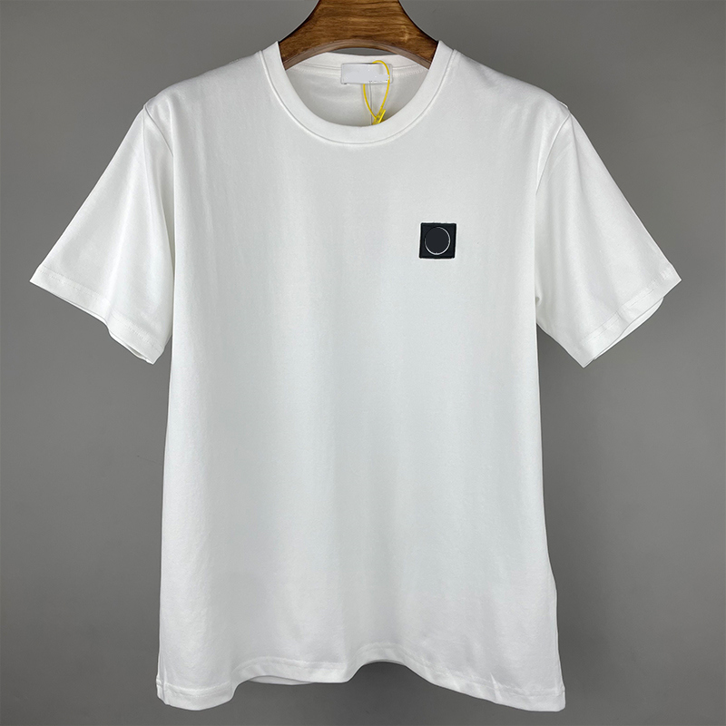 Summer cotton crew neck Men's T-Shirts Leisure outdoor polo shirt Embroidered letter badge lovers short sleeve