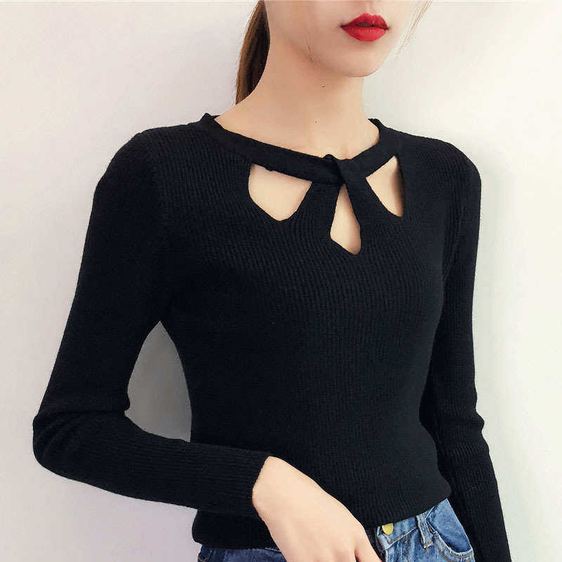 Knit Sweater Women Pullovers Autumn/winter Sweaters Office Lady O-Neck Solid Computer Knitted Long Sleeve 5222 50 210508