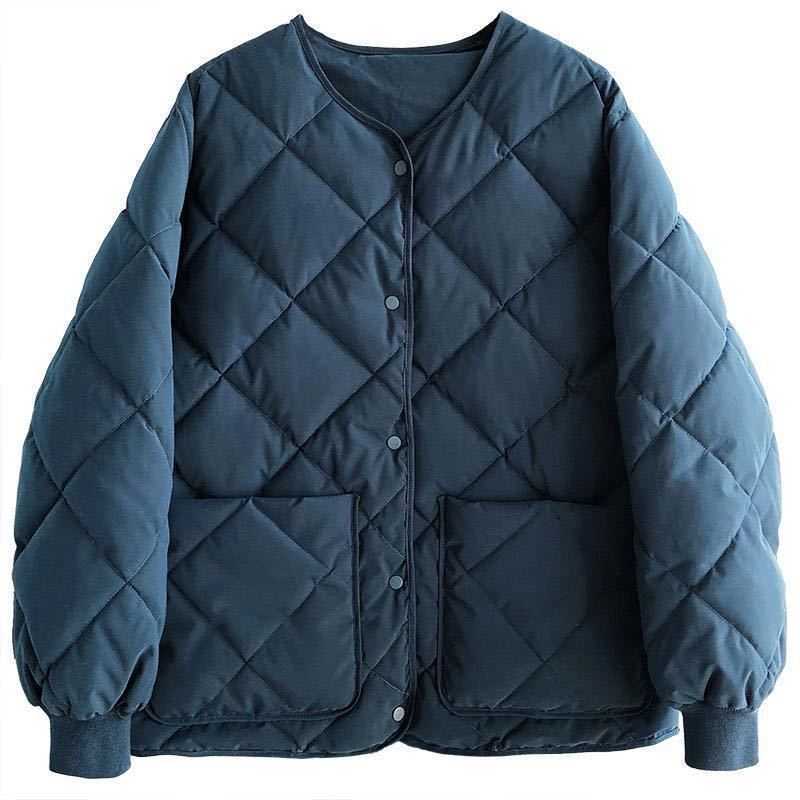 Womens Casual Coat Female Cotton-Padded Quilted Parka Jacket Down Cotton Padded Winter Coat Outwear Spring Autumn Winter 210830
