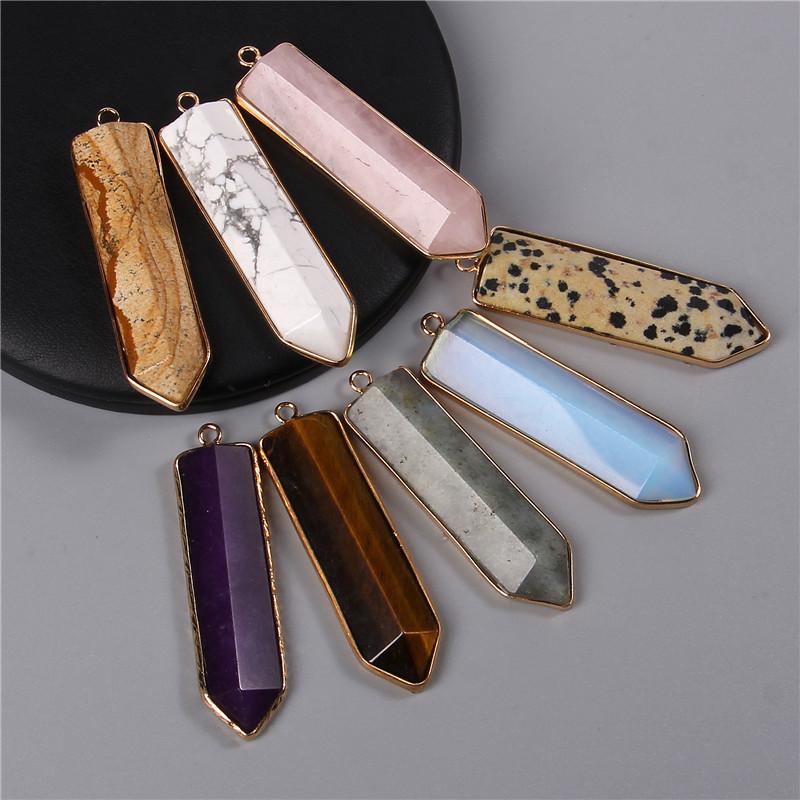 Charms 2pcs/Set 3D Natural Tiger Eye Quartz Labradorite Stone Pendant For Jewelry Making Women Men Earring Necklace Accessories 14x51MM, Bronze;silver
Charms 2pcs/Set 3D Natural Tiger Eye Quartz Labradorite Stone Pendant For Jewelry Making Women Men Earring Necklace Accessories 14x51MM, Bronze;silver