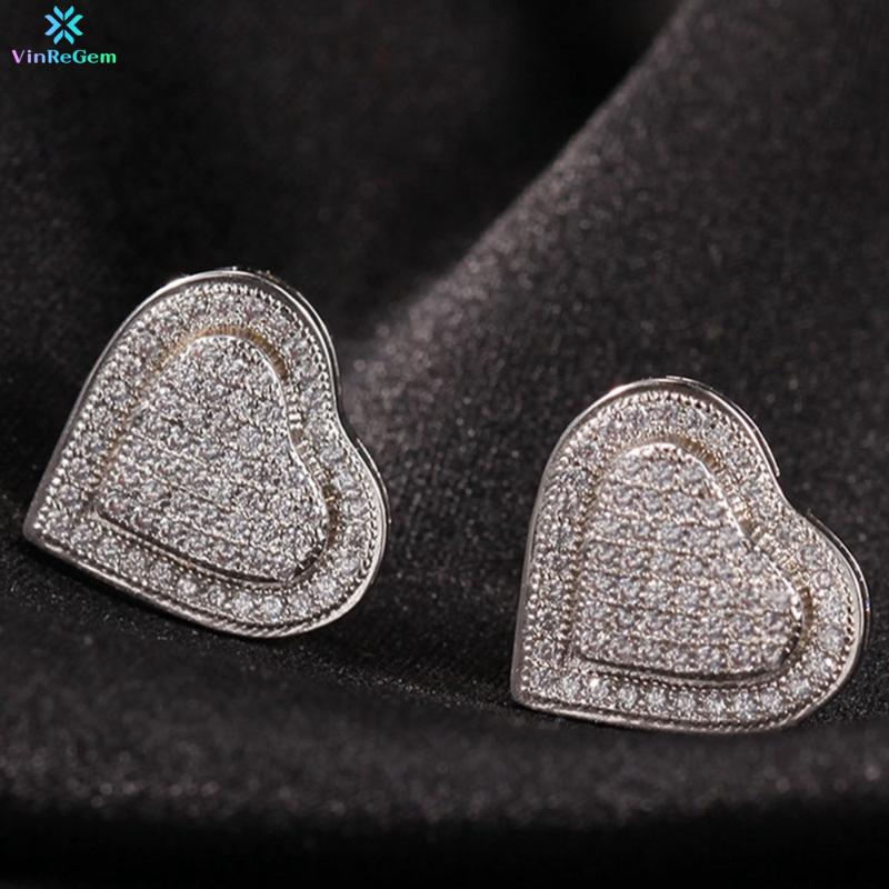 Stud Vinregem Hip Hop Rock 100% 925 Sterling Silver Heart Created Moissanite Gemstone Fashion Ear Studs Earrings Fine Jewelry Gift, Golden;silver
Stud Vinregem Hip Hop Rock 100% 925 Sterling Silver Heart Created Moissanite Gemstone Fashion Ear Studs Earrings Fine Jewelry Gift, Golden;silver