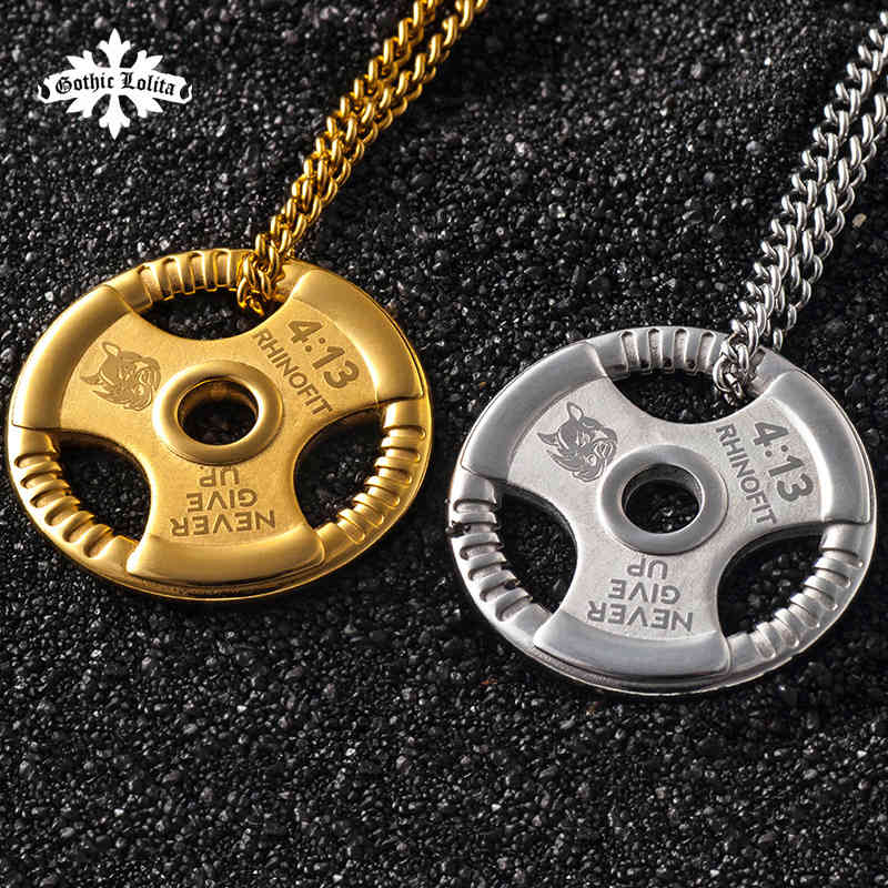 Weight Plate Barbell Dumbbell Pendant Weightlifting Bodybuilding Fitness Crossfit Gym Exercise Necklace mygrillz 210426, Silver 
Weight Plate Barbell Dumbbell Pendant Weightlifting Bodybuilding Fitness Crossfit Gym Exercise Necklace mygrillz 210426, Silver
