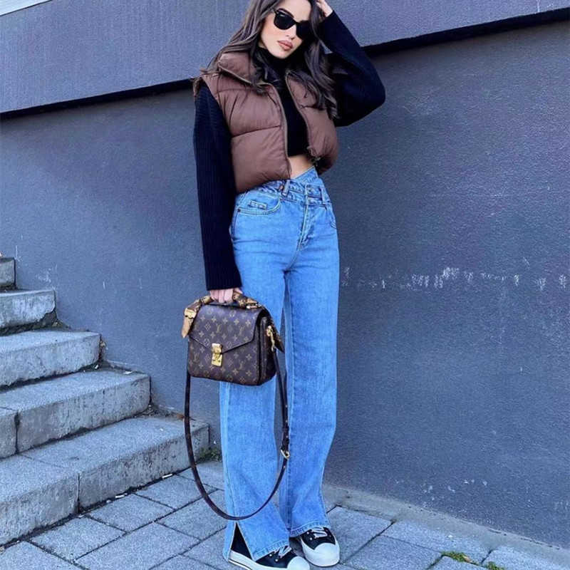 PUWD Casual Woman Pink Light Short Puffer Vest Spring Fashion Ladies Warm Double-Side Outwear Female Streetwear Down Tank 210910