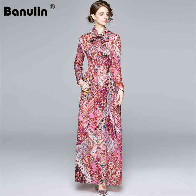 Banulin Fashion Runway Spring Autumn Long Sleeve Maxi Dress Women's Charming Floral Print Elegant Party Holiday 210603, Red
Banulin Fashion Runway Spring Autumn Long Sleeve Maxi Dress Women's Charming Floral Print Elegant Party Holiday 210603, Red