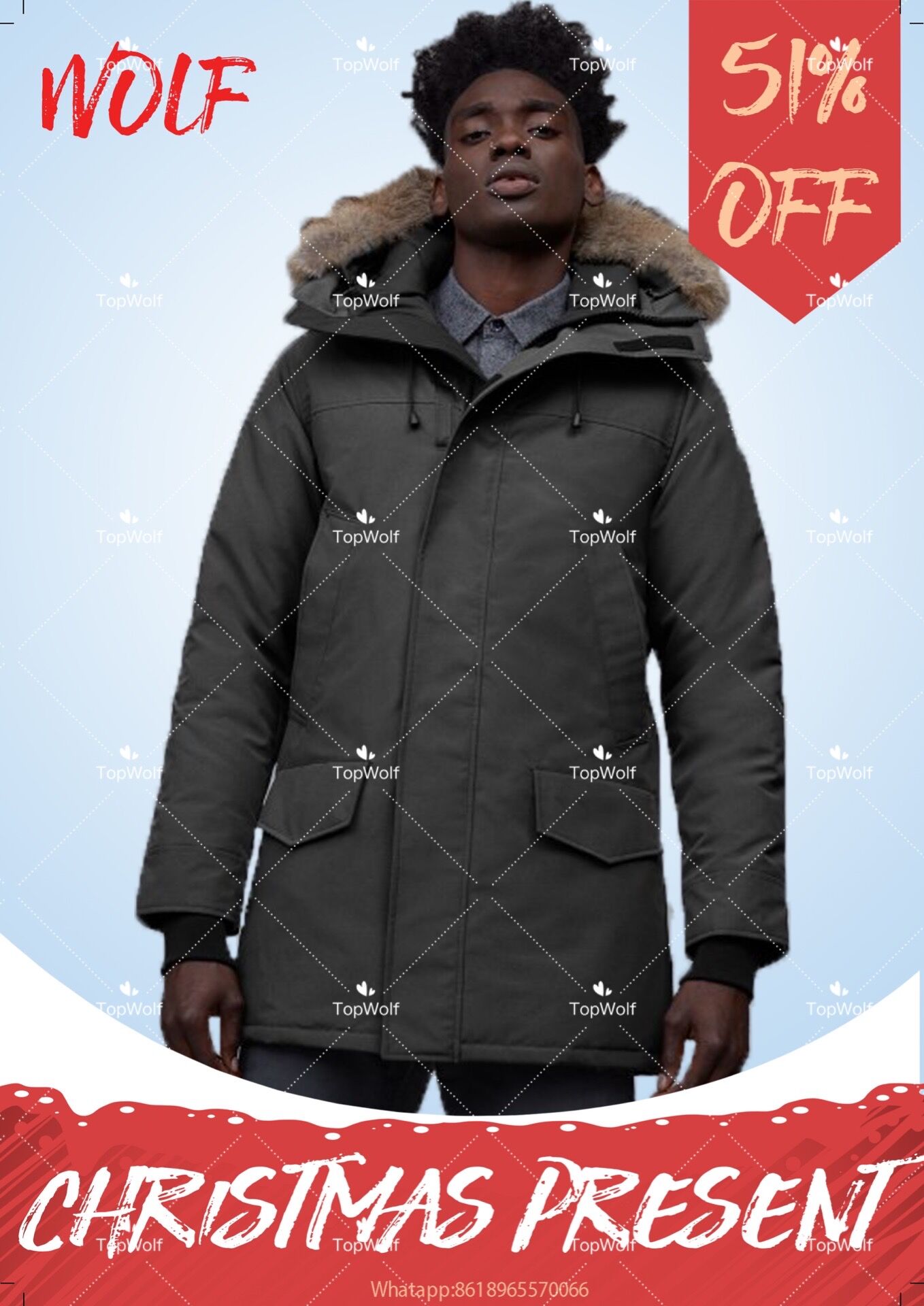 Top Men's high quality winter down clothing real Wolf fur hooded fashion outdoor leisure, Photo color
Top Men's high quality winter down clothing real Wolf fur hooded fashion outdoor leisure, Photo color