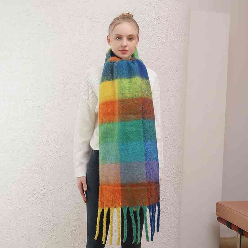 Color Plaid women's warm autumn and winter thickened thick tassel wool imitation cashmere scarf men's Winter Scarf
Color Plaid women's warm autumn and winter thickened thick tassel wool imitation cashmere scarf men's Winter Scarf