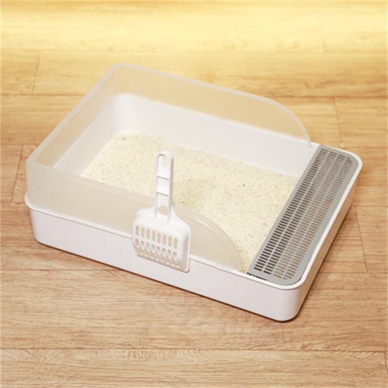 Puppy Cat Indoor Home Plastic Sandbox With Scoop Cat Litter Box Cat Dog Tray Pet Dog Toilet Bedpan Teddy Anti-Splash Toilette