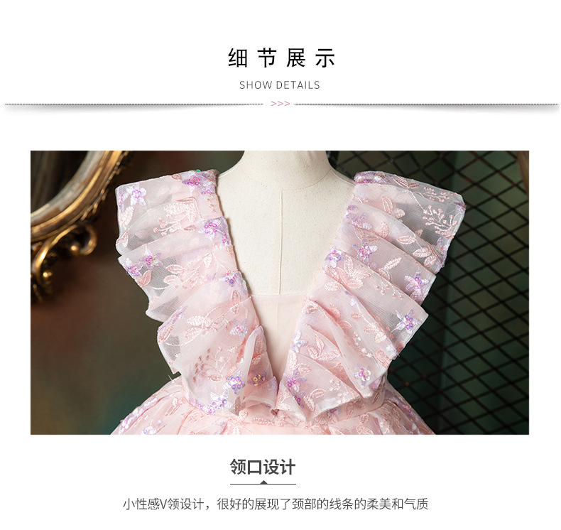 Custom Made Beautiful Pink Flower Dresses for Weddings 2021 Pretty Formal Girls Long Lace Gowns Cute Satin Puffy Tulle Pageant Dress