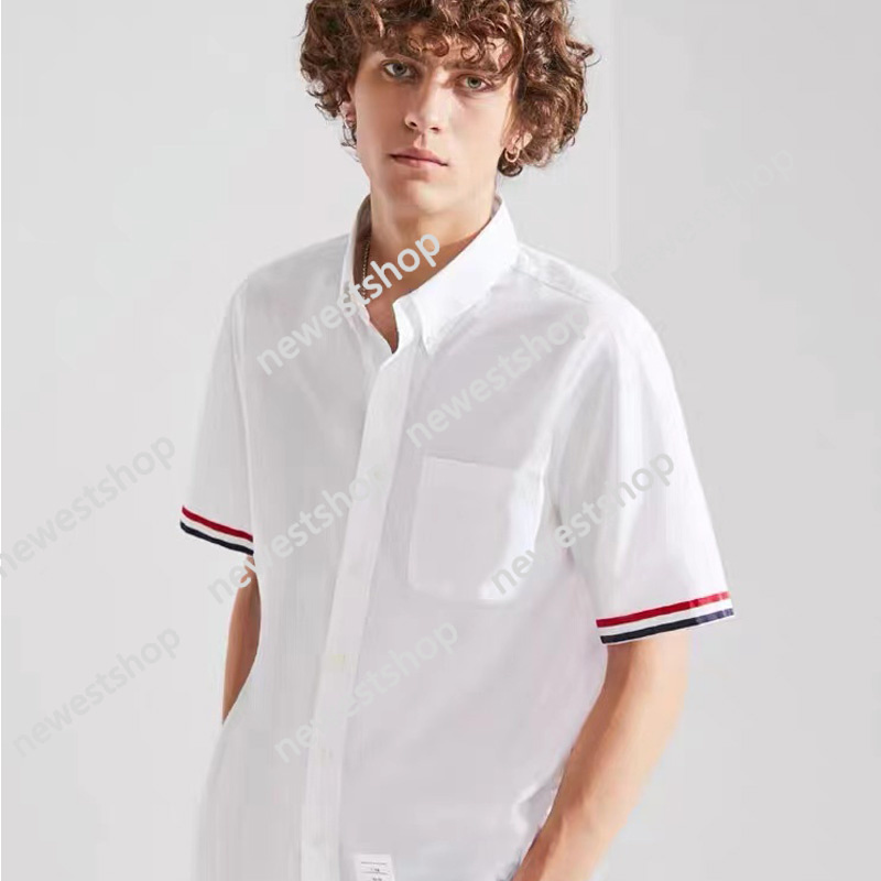 Brand Thom Tb Men Cotton Shirt Casual Fashion Summer Stripe Short Sleeve Oxford Fabric Korean Design High, White
Brand Thom Tb Men Cotton Shirt Casual Fashion Summer Stripe Short Sleeve Oxford Fabric Korean Design High, White