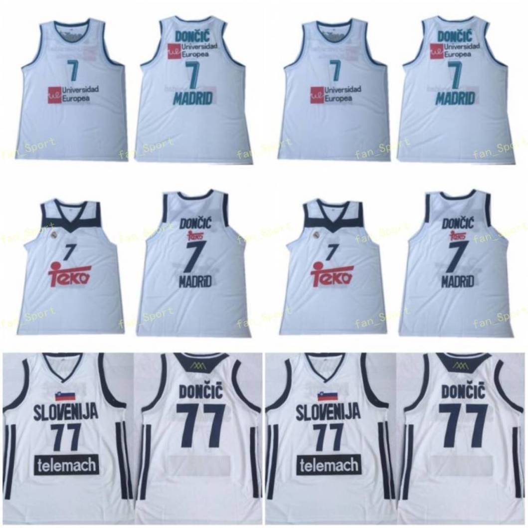 NCAA Euroleague Champion Real Madrid Unicersidad #7 Luka Doncic Basketball Jersey White Slovenija #7 Doncic Stitched White Jerseys Shirts, As
NCAA Euroleague Champion Real Madrid Unicersidad #7 Luka Doncic Basketball Jersey White Slovenija #7 Doncic Stitched White Jerseys Shirts, As