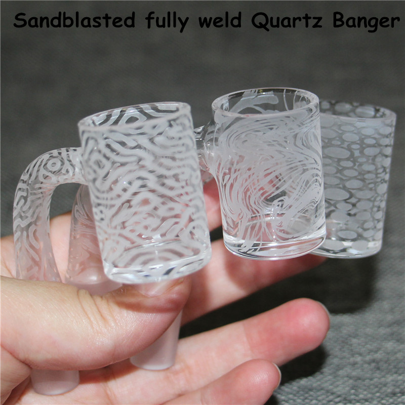 Sandblasted Fully weld Quartz Banger smoking Nail 14mm Male 90 bucket bangers Nails For glass water pipe bong hookah dab rig
Sandblasted Fully weld Quartz Banger smoking Nail 14mm Male 90 bucket bangers Nails For glass water pipe bong hookah dab rig