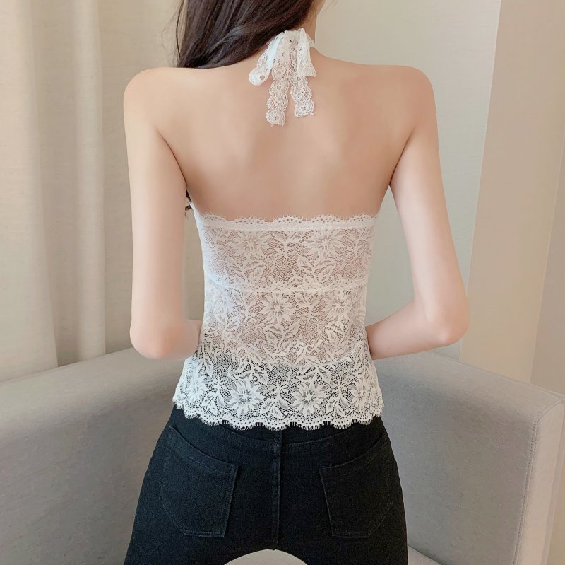 Women Vest Crop Tops Bralette Wireless Lingerie Sexy V-Neck Underwear Tank Top Women Deep V Back Underwear Camisole 210515