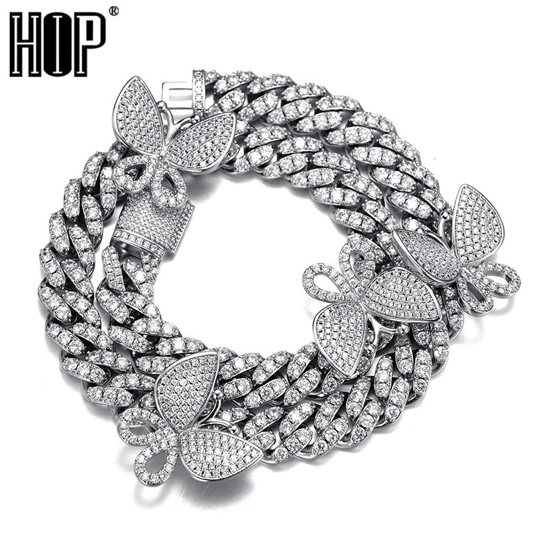 Cuban link Chain With Butterfly Pendant Necklaces Iced Out Cubic Zirconia Statement Rhinestone Charms Choker Hip Hop Jewelry X0509
Cuban link Chain With Butterfly Pendant Necklaces Iced Out Cubic Zirconia Statement Rhinestone Charms Choker Hip Hop Jewelry X0509