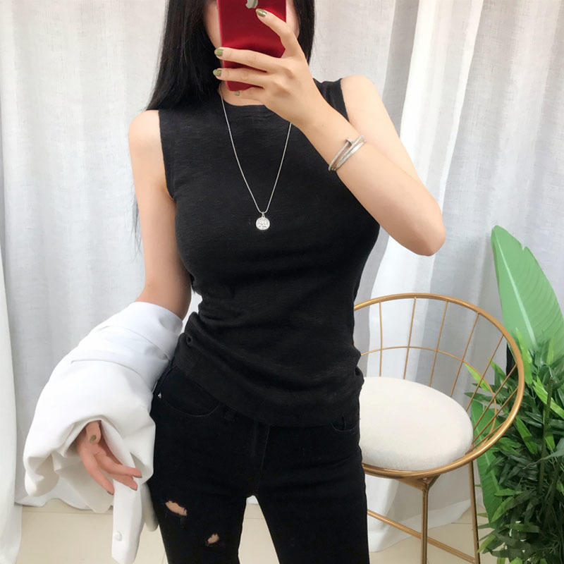 Korean Vests Women Top O-neck Solid Tank Blusas Mujer De Moda Summer Fashion Female Sleeveless Casual Thin Tops 9267 50 210506