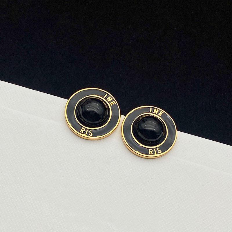 Stud 2021 1:1 LOGO Classic Black Enamel Earrings Ladies Luxury Jewelry Famous Fashion Brand Party Trend French Romance Gift, Golden;silver
Stud 2021 1:1 LOGO Classic Black Enamel Earrings Ladies Luxury Jewelry Famous Fashion Brand Party Trend French Romance Gift, Golden;silver