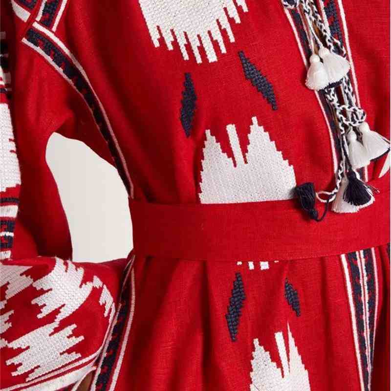 Women Embroidery Long Sleeve Muslim Dress Gown Dubai Kaftan Caftan Lslamic Abaya Clothing Turkish Autumn Maxi 210520