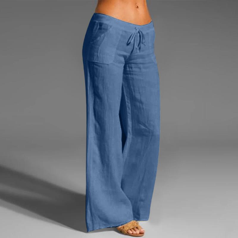 Women's Pants & Capris OIMG Women Casual Cotton Linen Elastic Waist Drawstring Solid Wide Leg Pant Full Length Loose Straight Female Trouser, Black;white
Women's Pants & Capris OIMG Women Casual Cotton Linen Elastic Waist Drawstring Solid Wide Leg Pant Full Length Loose Straight Female Trouser, Black;white