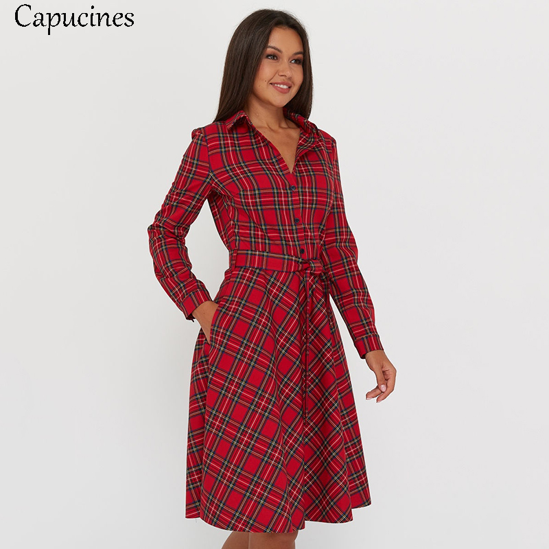 2021capucines vintage scottish plaid shirt dress women autumn long sleeve turn-down collar belt button a line casual dresses vestido, Black;gray
2021capucines vintage scottish plaid shirt dress women autumn long sleeve turn-down collar belt button a line casual dresses vestido, Black;gray