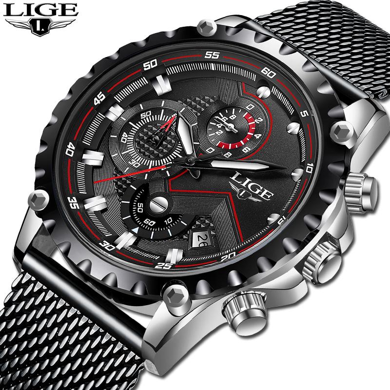 Wristwatches Relogio Masculino 2021 LIGE Casual Mesh Belt Fashion Quartz Gold Watch Mens Watches Top Sport Waterproof Clock, Silver black
Wristwatches Relogio Masculino 2021 LIGE Casual Mesh Belt Fashion Quartz Gold Watch Mens Watches Top Sport Waterproof Clock, Silver black