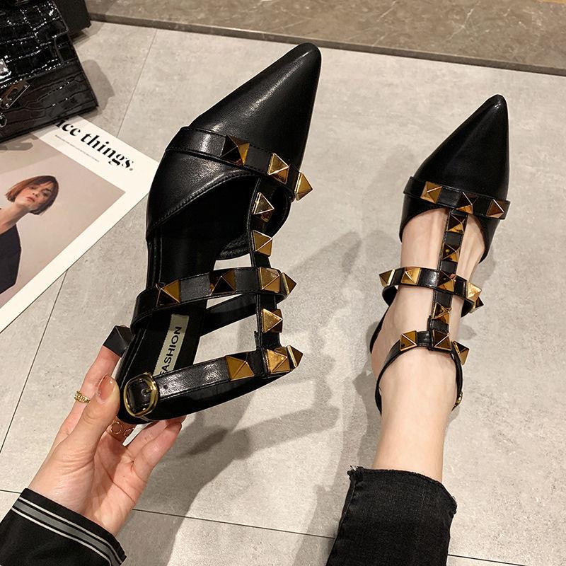 Pointed Stiletto Heels Women's Spring 2021 Korean Version Of Online Celebrity Fashion Joker Rivet Roman Sandals Tide, Black
Pointed Stiletto Heels Women's Spring 2021 Korean Version Of Online Celebrity Fashion Joker Rivet Roman Sandals Tide, Black