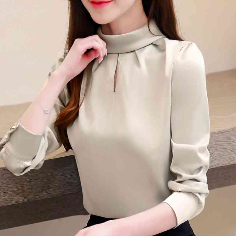 Womens Tops And Blouses Long Sleeve Blouse Women Stand Collar Chiffon Blouse Women Shirt Clothes Ladies Tops Blusa Feminina C564 210602, White
Womens Tops And Blouses Long Sleeve Blouse Women Stand Collar Chiffon Blouse Women Shirt Clothes Ladies Tops Blusa Feminina C564 210602, White