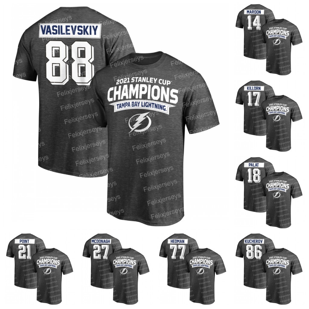 Tampa Bay Lightning 2021 Stanley Cup Champions T-shirt Andrei Vasilevskiy Nikita Kucherov Brayden Point Victor Hedman Ryan Mcdonagh Blake Co, Black;red
Tampa Bay Lightning 2021 Stanley Cup Champions T-shirt Andrei Vasilevskiy Nikita Kucherov Brayden Point Victor Hedman Ryan Mcdonagh Blake Co, Black;red
