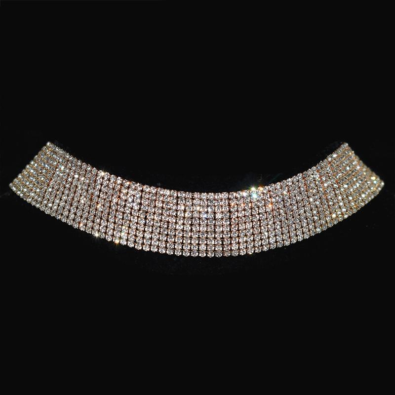 Chokers Silver Plated Crystal Collar Chain Choker Short Necklace Bridal For Women Wedding Party Diamante Rhinestone Jewelry Gifts
Chokers Silver Plated Crystal Collar Chain Choker Short Necklace Bridal For Women Wedding Party Diamante Rhinestone Jewelry Gifts