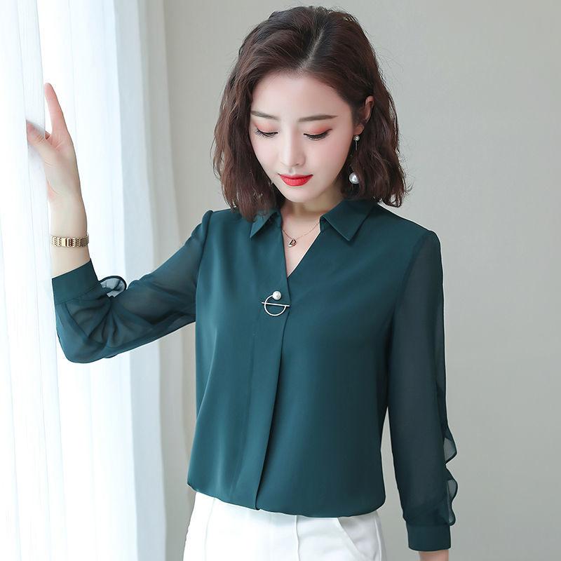 Women's Blouses & Shirts 2021 Summer Women Blouse Neck Chiffon Female Long Sleeve Casual Loose Tops And Top, White
Women's Blouses & Shirts 2021 Summer Women Blouse Neck Chiffon Female Long Sleeve Casual Loose Tops And Top, White