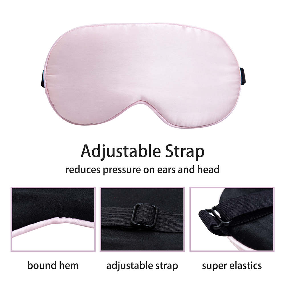 100% Silk Sleep Eye Mask Portable Travel Eyepatch Nap Eye Patch Rest Blindfold Eye Cover Sleeping Mask Night Eyeshade