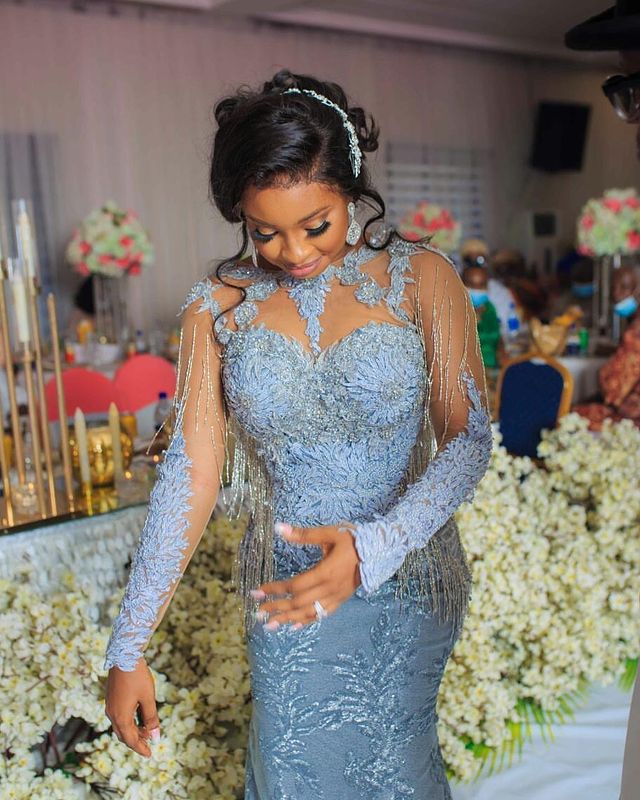 Plus Size Arabic Aso Ebi Luxurious Mermaid Sexy Prom Dresses Lace Beaded Sheer Neck Evening Formal Party Second Reception Gowns ZJ255