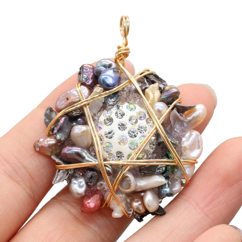 Charms Freshwater Pearl Pendant Copper Wire Winding For DIY Jewelry Making Earrings Necklace Bracelet 40x50mm, Bronze;silver
Charms Freshwater Pearl Pendant Copper Wire Winding For DIY Jewelry Making Earrings Necklace Bracelet 40x50mm, Bronze;silver