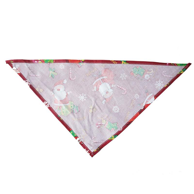 Dog Collars & Leashes Christmas Pet Collar Costume Scarf Bandana Santa Claus Printed Neck Bandage Bibs Dressing Accessories