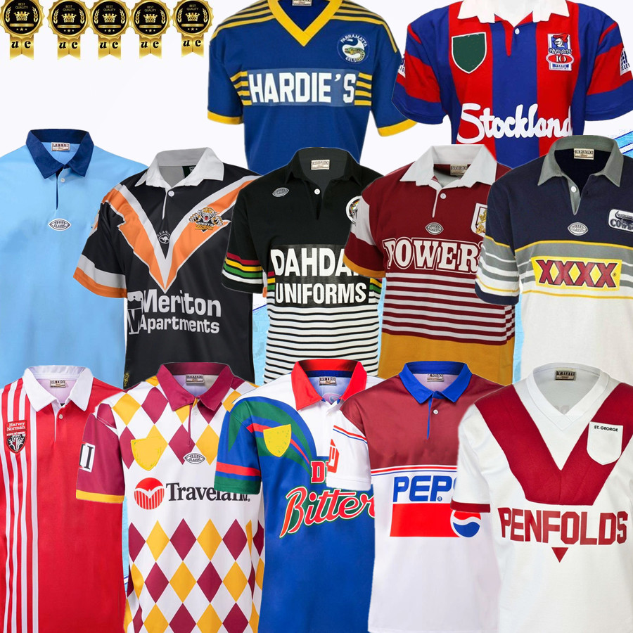 Retro HOLDEN BLUES Parramatta Eels Sea Eagles RETRO RUGBY JERSEY Brisbane Broncos South Sydney Rabbitohs Wests Tigers Maroons Malou SHARKS, Black
Retro HOLDEN BLUES Parramatta Eels Sea Eagles RETRO RUGBY JERSEY Brisbane Broncos South Sydney Rabbitohs Wests Tigers Maroons Malou SHARKS, Black