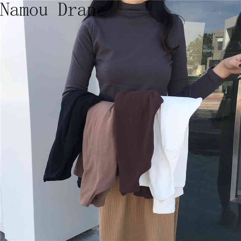 top female Hong Kong flavor Korean version of semi-high collar solid color slim T-shirt with bottoming shirt tide 210429, White
top female Hong Kong flavor Korean version of semi-high collar solid color slim T-shirt with bottoming shirt tide 210429, White