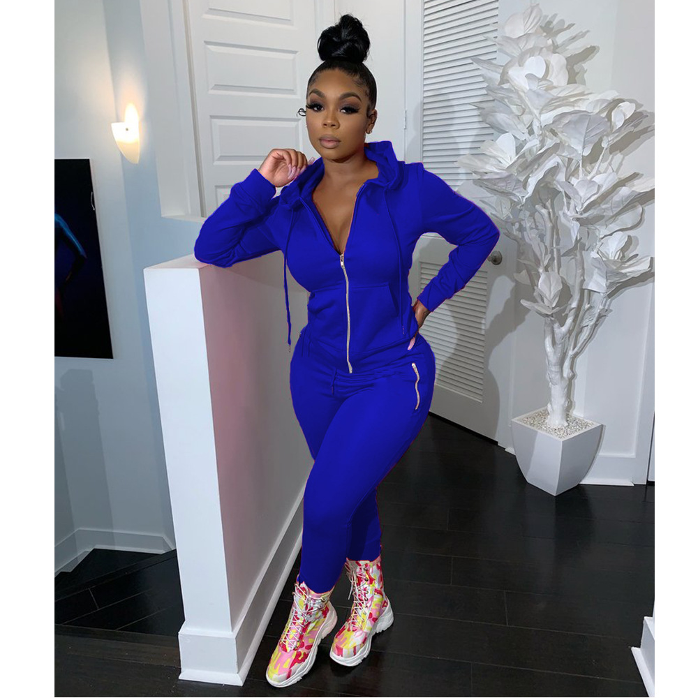 womens tracksuits 2023 fall winter clothing jogger suit black tracksuits long sleeve jacket pants solid color plus size two piece set casual sweatsuit